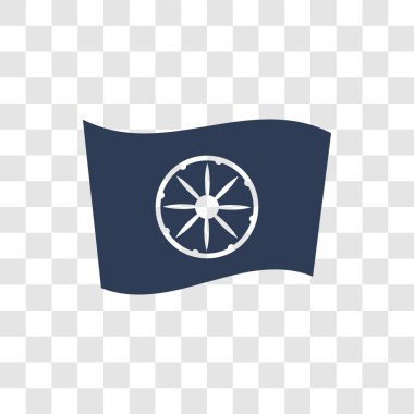 Hindistan bayrağı simgesi. Trendy Hindistan bayrağı logo kavramı ülke bayrakları Collection şeffaf arka plan üzerinde