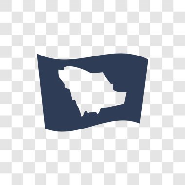 Suudi Arabistan bayrağı simgesi. Trendy Suudi Arabistan bayrağı logo kavramı ülke bayrakları Collection şeffaf arka plan üzerinde