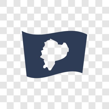 Ekvador bayrak simgesi. Trendy Ekvador bayrak logo kavramı ülke bayrakları Collection şeffaf arka plan üzerinde