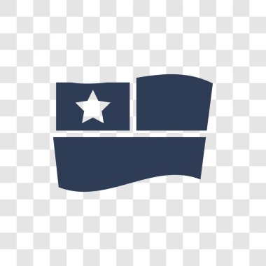 Şili bayrak simgesi. Trendy Şili bayrağı logo kavramı ülke bayrakları Collection şeffaf arka plan üzerinde