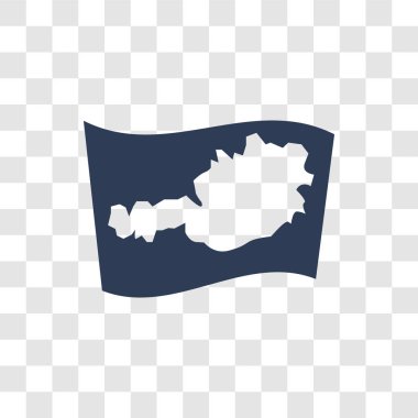 Avusturya bayrağı simgesi. Trendy Avusturya bayrağı logo kavramı ülke bayrakları Collection şeffaf arka plan üzerinde
