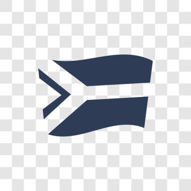 Güney Afrika bayrak simgesi. Trendy Güney Afrika bayrak logo kavramı ülke bayrakları Collection şeffaf arka plan üzerinde