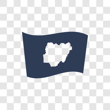 Nijerya bayrak simgesi. Trendy Nijerya bayrak logo kavramı ülke bayrakları Collection şeffaf arka plan üzerinde