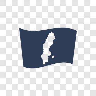 İsveç bayrağı simgesi. Trendy İsveç bayrağı logo kavramı ülke bayrakları Collection şeffaf arka plan üzerinde