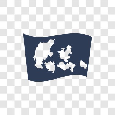 Danimarka bayrağı simgesi. Trendy Danimarka bayrağı logo kavramı ülke bayrakları Collection şeffaf arka plan üzerinde