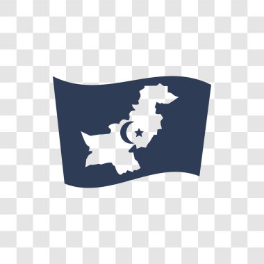 Pakistan bayrağı simgesi. Trendy Pakistan bayrağı logo kavramı ülke bayrakları Collection şeffaf arka plan üzerinde