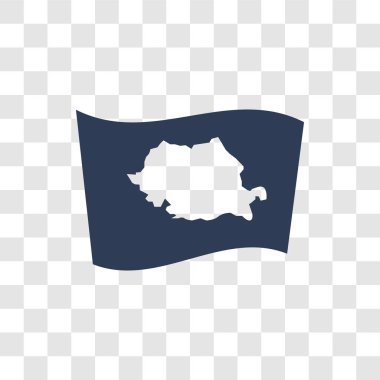 Romanya bayrak simgesi. Trendy Romanya bayrağı logo kavramı ülke bayrakları Collection şeffaf arka plan üzerinde