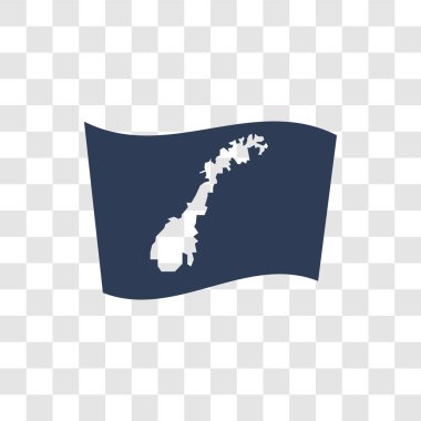Norveç bayrağı simgesi. Trendy Norveç bayrağı logo kavramı ülke bayrakları Collection şeffaf arka plan üzerinde