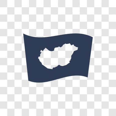 Macaristan bayrak simgesi. Trendy Macaristan bayrağı logo kavramı ülke bayrakları Collection şeffaf arka plan üzerinde