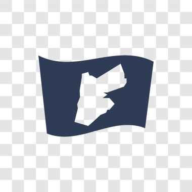 Jordan bayrak simgesi. Trendy Jordan bayrak logo kavramı ülke bayrakları Collection şeffaf arka plan üzerinde