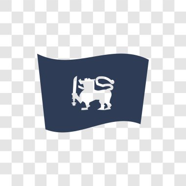 Sri Lanka bayrak simgesi. Trendy Sri Lanka bayrağı logo kavramı ülke bayrakları Collection şeffaf arka plan üzerinde