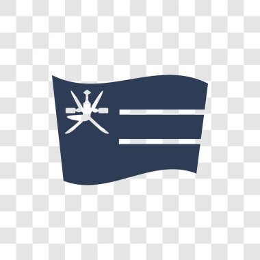 Umman bayrağı simgesi. Trendy Umman bayrağı logo kavramı ülke bayrakları Collection şeffaf arka plan üzerinde