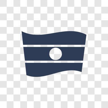 Laos bayrağı simgesi. Ülke bayrakları Collection şeffaf arka plan üzerinde logo kavramı trendy Laos bayrağı