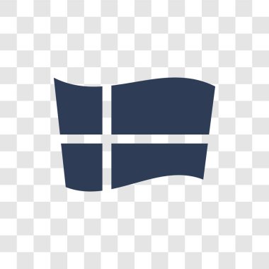 İzlanda bayrak simgesi. Trendy İzlanda bayrağı logo kavramı ülke bayrakları Collection şeffaf arka plan üzerinde