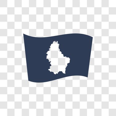 Lüksemburg bayrak simgesi. Trendy Lüksemburg bayrağı logo kavramı ülke bayrakları Collection şeffaf arka plan üzerinde