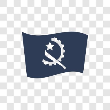 Angola bayrağı simgesi. Trendy Angola bayrağı logo kavramı ülke bayrakları Collection şeffaf arka plan üzerinde