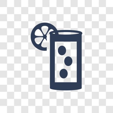 Brezilya simgesinin Caipirinha içki cam. Trendy Caipirinha içecek Brezilya logo kavramı kültür koleksiyonundan şeffaf arka plan üzerinde bardak