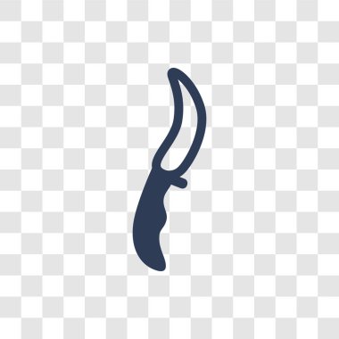 Bıçak kılıfı simgesi. Kılıf logo kavramı kültür koleksiyonundan şeffaf arka plan üzerinde trendy bıçak