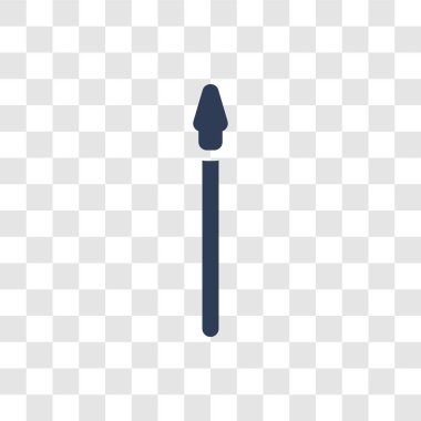 Kızılderili mızrak simgesi. Trendy Kızılderili mızrağı logo kavramı kültür koleksiyonundan şeffaf arka plan üzerinde