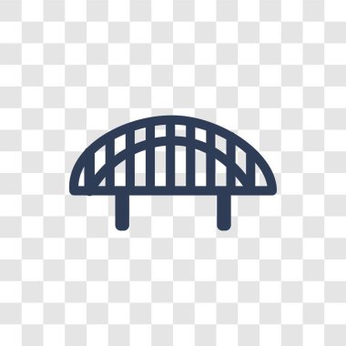 Sydney Harbour Bridge simgesini. Trendy Sydney Harbour Bridge logo kavramı kültür koleksiyonundan şeffaf arka plan üzerinde