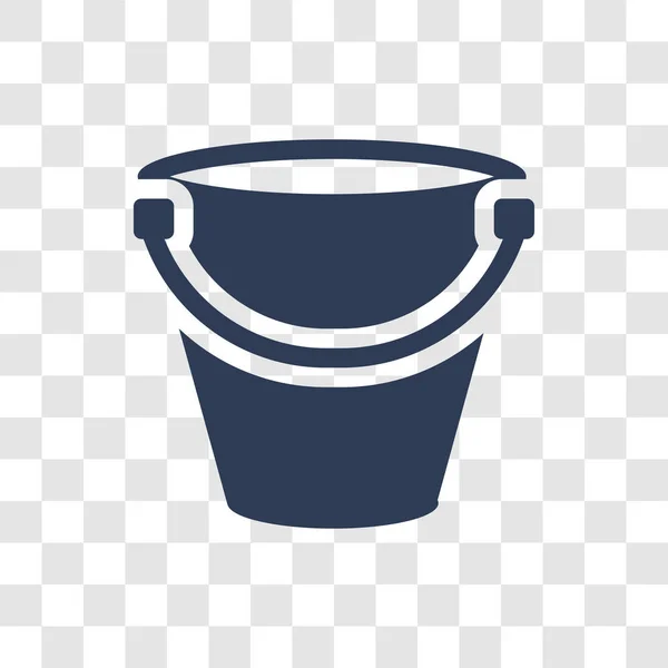 Icona Del Secchio Trendy Pail Logo Concept Sfondo Trasparente Della — Vettoriale Stock