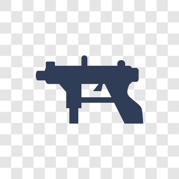 Автоматична Піктограма Пістолета Трендова Концепція Логотипу Автоматичного Пістолета Прозорому Тлі — стоковий вектор
