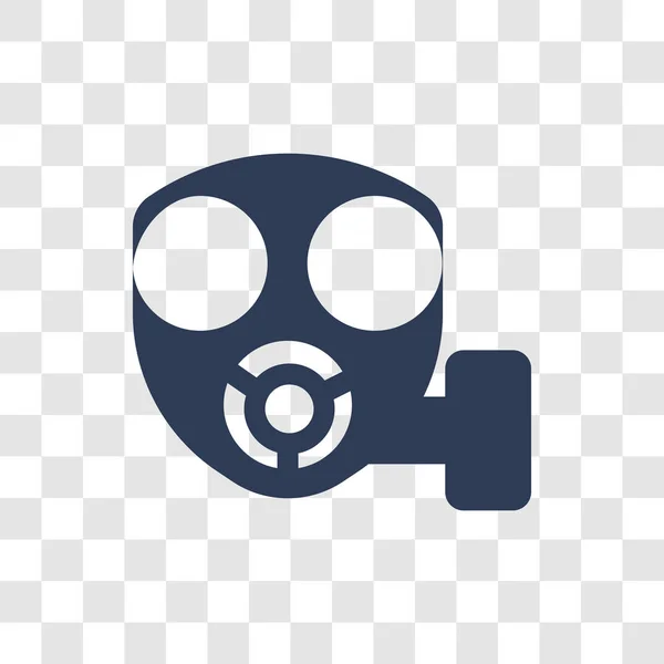 Gas Mask Ikon Trendi Gázálarc Logo Fogalom Átlátszó Háttér Hadsereg — Stock Vector