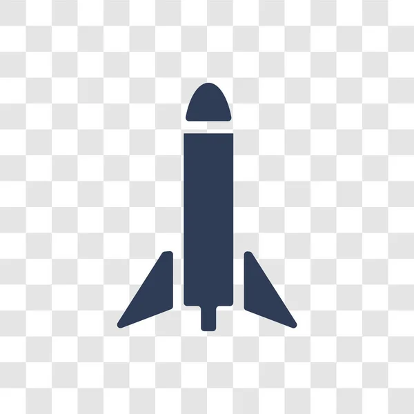 Icono Del Misil Concepto Logotipo Trendy Missile Sobre Fondo Transparente — Vector de stock