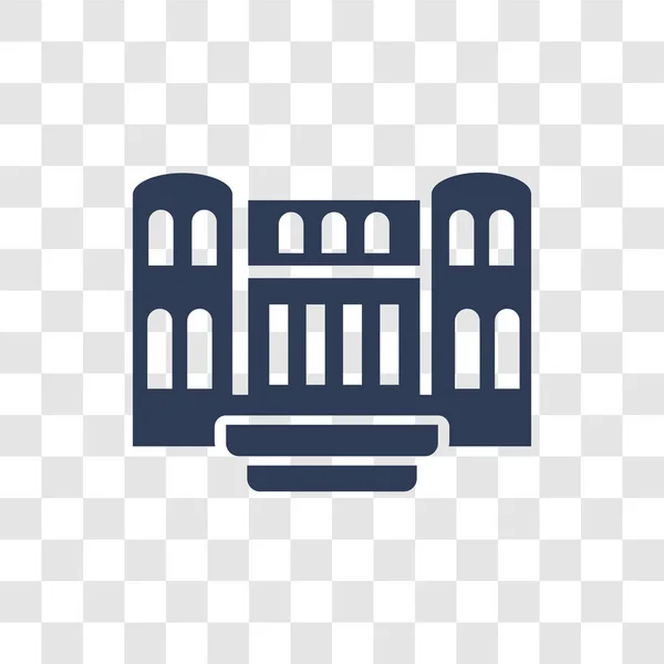 Милитаристская Икона Старинного Здания Современная Концепция Логотипа Старинного Здания Militar — стоковый вектор