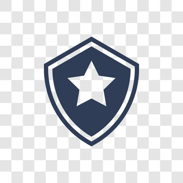 Значок Щита Концепция Логотипа Модный Щит Прозрачном Фоне Армейской Военной — стоковый вектор