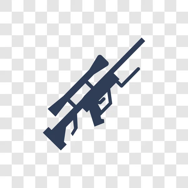 Sniper Rifle Pictogram Trendy Sniper Rifle Logo Concept Transparante Achtergrond — Stockvector