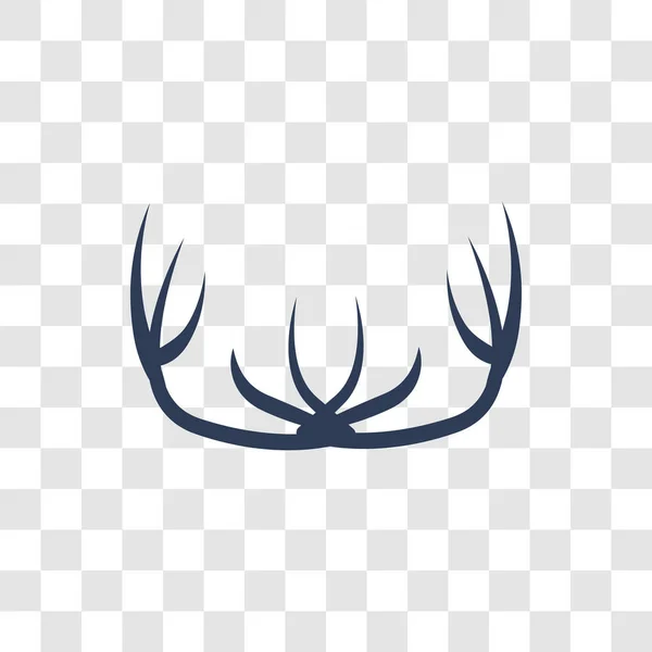 Значок Рога Концепция Логотипа Trendy Antlers Прозрачном Фоне Рождественской Коллекции — стоковый вектор