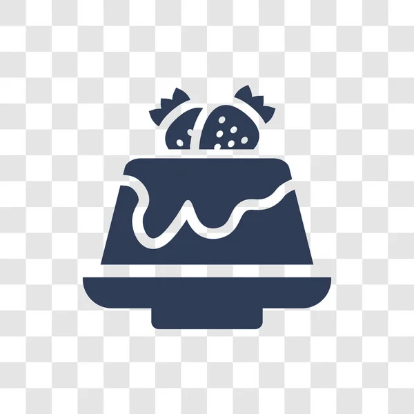 Icono Pudín Concepto Logotipo Pudding Moda Sobre Fondo Transparente Colección — Vector de stock