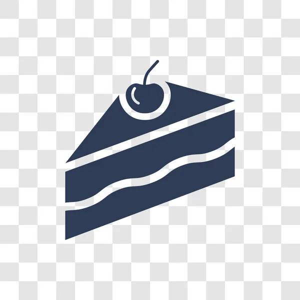 Stück Kuchen Trendiges Stück Kuchen Logo Konzept Auf Transparentem Hintergrund — Stockvektor