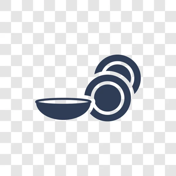 Значок Блюд Концепция Логотипа Модные Блюда Прозрачном Фоне Коллекции Моющих — стоковый вектор