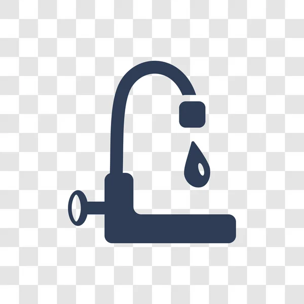 Icono Del Grifo Concepto Logotipo Trendy Faucet Sobre Fondo Transparente — Archivo Imágenes Vectoriales