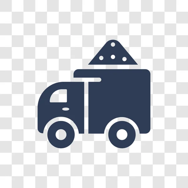 Ícone Camião Lixo Conceito Logotipo Caminhão Lixo Moda Fundo Transparente — Vetor de Stock
