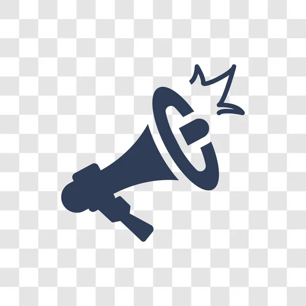 Bullhorn Pictogram Trendy Bullhorn Logo Concept Transparante Achtergrond Uit Communicatie — Stockvector