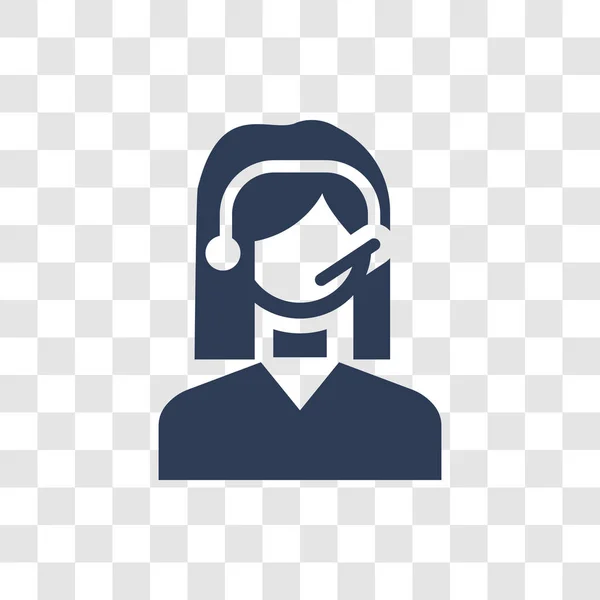 顧客サービスのアイコン コミュニケーション コレクションから透明な背景にトレンディな顧客サービス ロゴのコンセプト — ストックベクタ