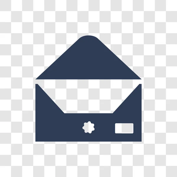 封筒のアイコン コミュニケーション コレクションから透明な背景にトレンディな封筒ロゴのコンセプト — ストックベクタ
