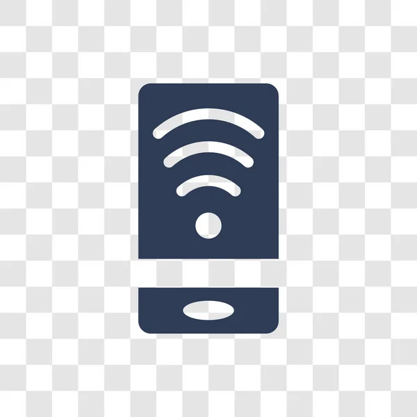 无线信号图标 时尚的 Wifi 信号标志概念透明背景从通信收集 — 图库矢量图片