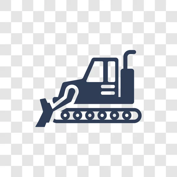 Bulldozer Symbol Trendiges Bulldozer Logo Konzept Auf Transparentem Hintergrund Aus — Stockvektor