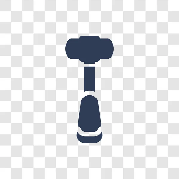 Sanki Ikonę Młotka Modny Sledge Hammer Koncepcja Logo Przezroczystym Tle — Wektor stockowy