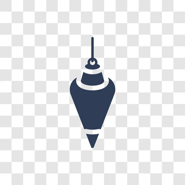 Plumb bob simgesi. Trendy Plumb bob logo kavramı inşaat koleksiyonundan şeffaf arka plan üzerinde