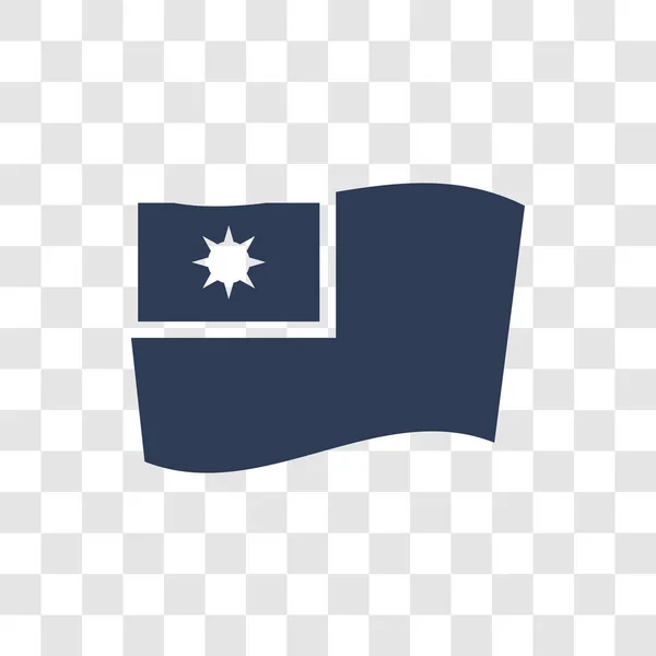 Taiwan Flaggikonen Trendiga Taiwan Flagga Logo Begrepp Transparent Bakgrund Från — Stock vektor