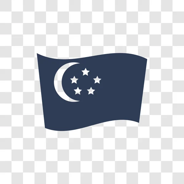 Ícone Bandeira Singapura Conceito Logotipo Bandeira Singapura Moda Fundo Transparente —  Vetores de Stock