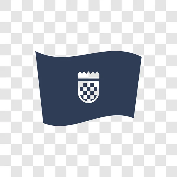 Ikon Bendera Kroasia Konsep Logo Bendera Trendy Kroasia Pada Latar - Stok Vektor