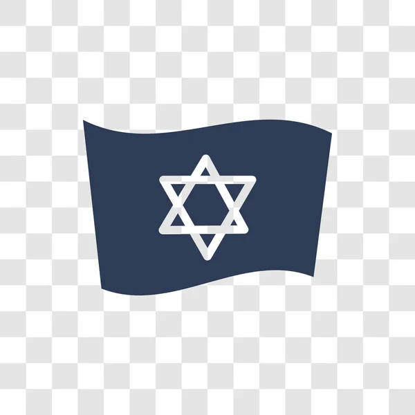 Ícone Bandeira Israel Conceito Logotipo Bandeira Israel Moda Fundo Transparente —  Vetores de Stock