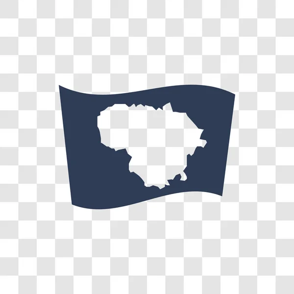 Litauen Flaggikonen Trendiga Litauen Flagga Logo Begrepp Transparent Bakgrund Från — Stock vektor