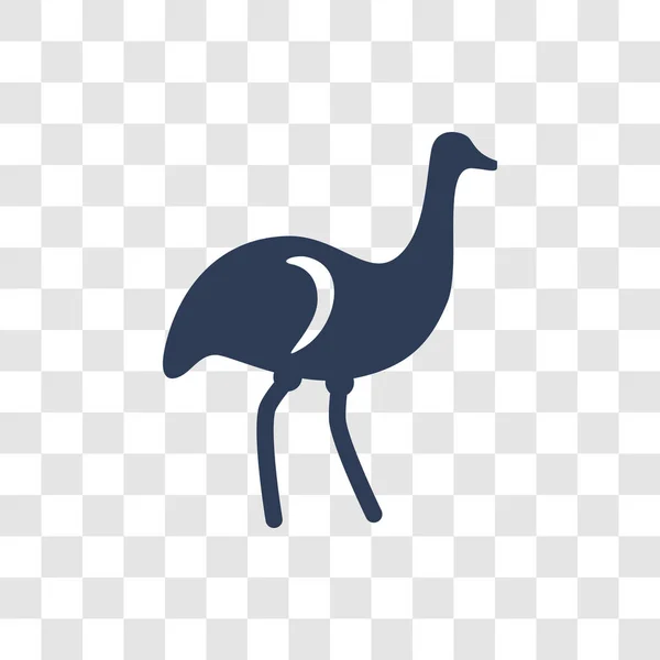 Ícone Emu Australiano Conceito Logotipo Emu Australiano Moda Fundo Transparente — Vetor de Stock